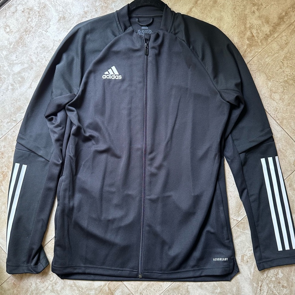 Adidas soccer zip up jacket Youth XL